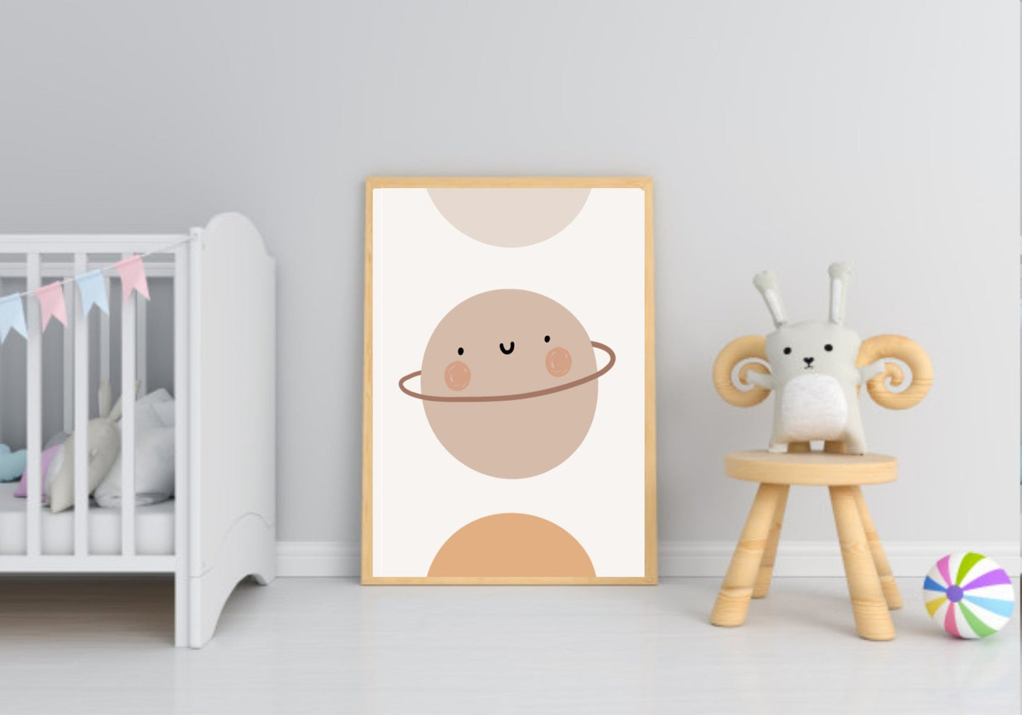 Neutral Nursery Collection Prints | Vol.2 Planet Abstract