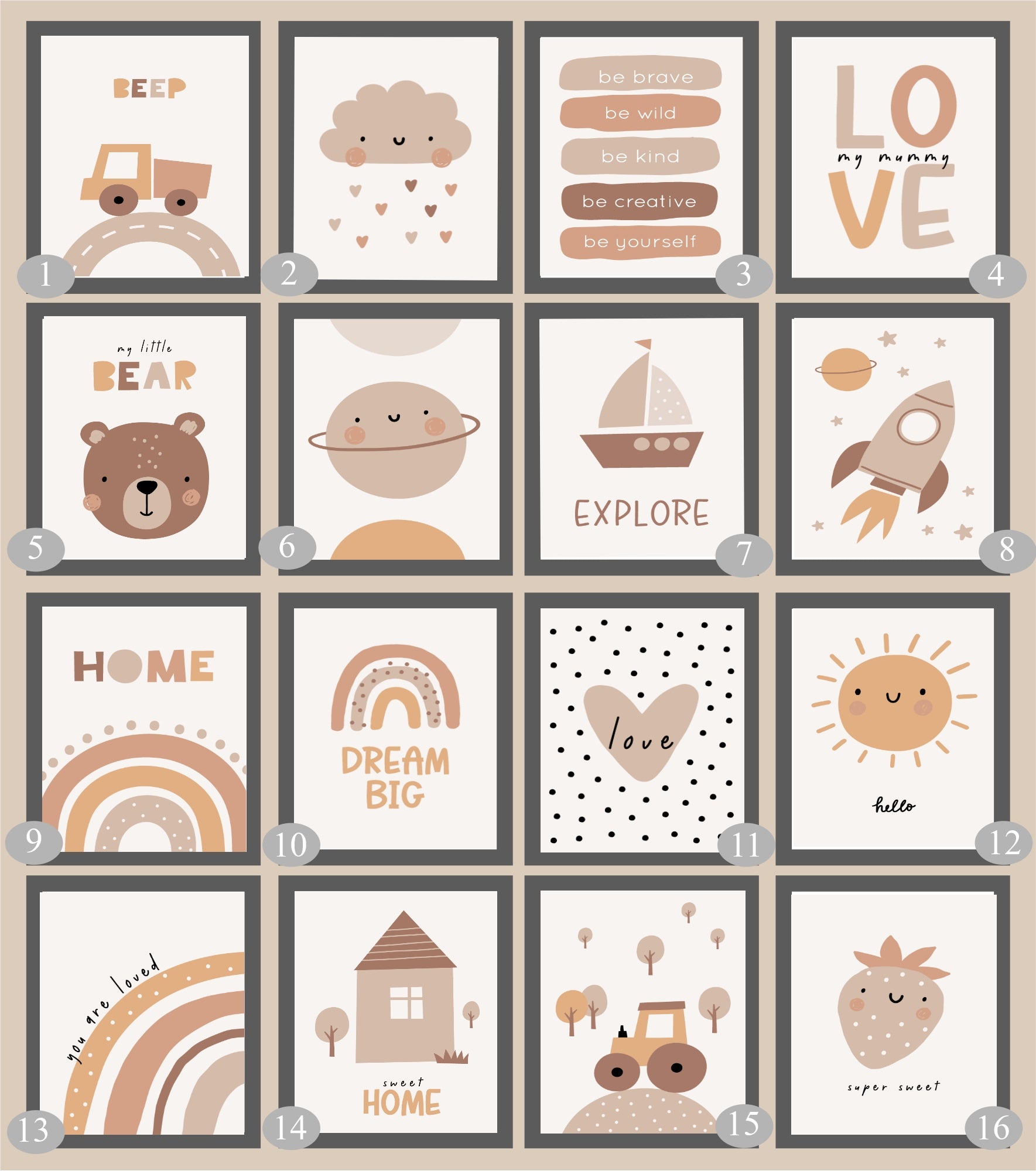 Neutral Nursery Collection Prints | Vol.2