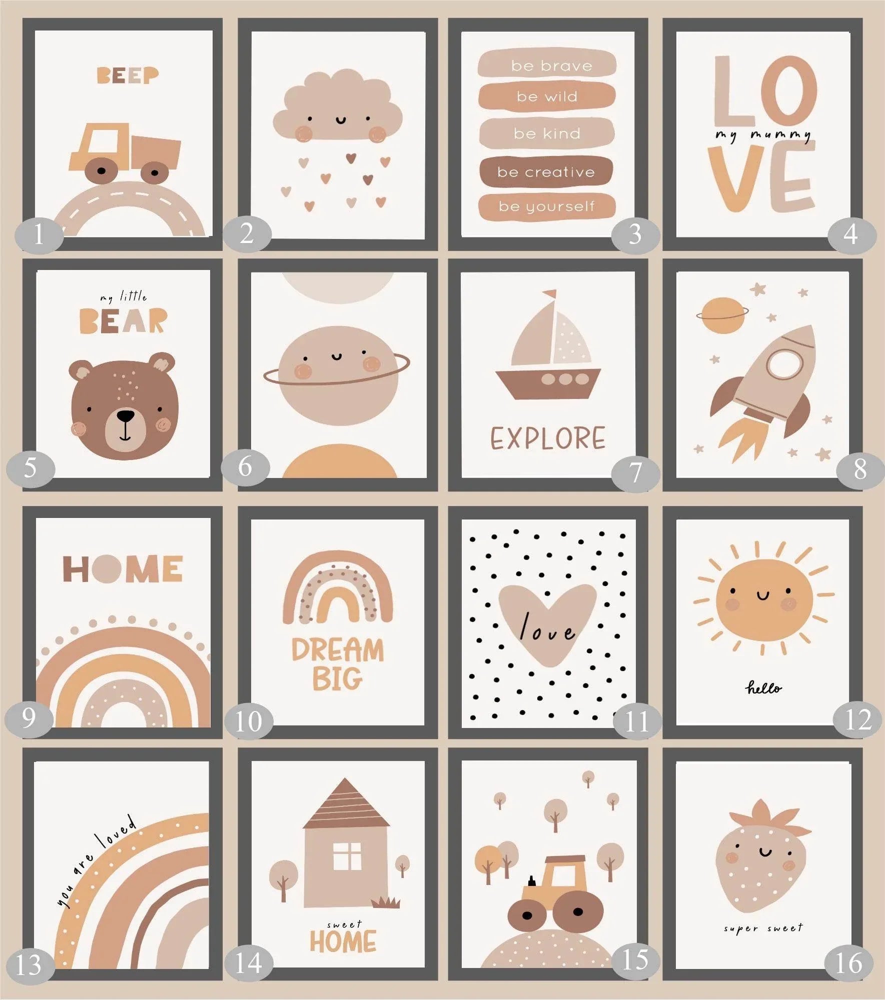 Neutral Nursery Collection Prints | Vol.2 - Larosier Prints