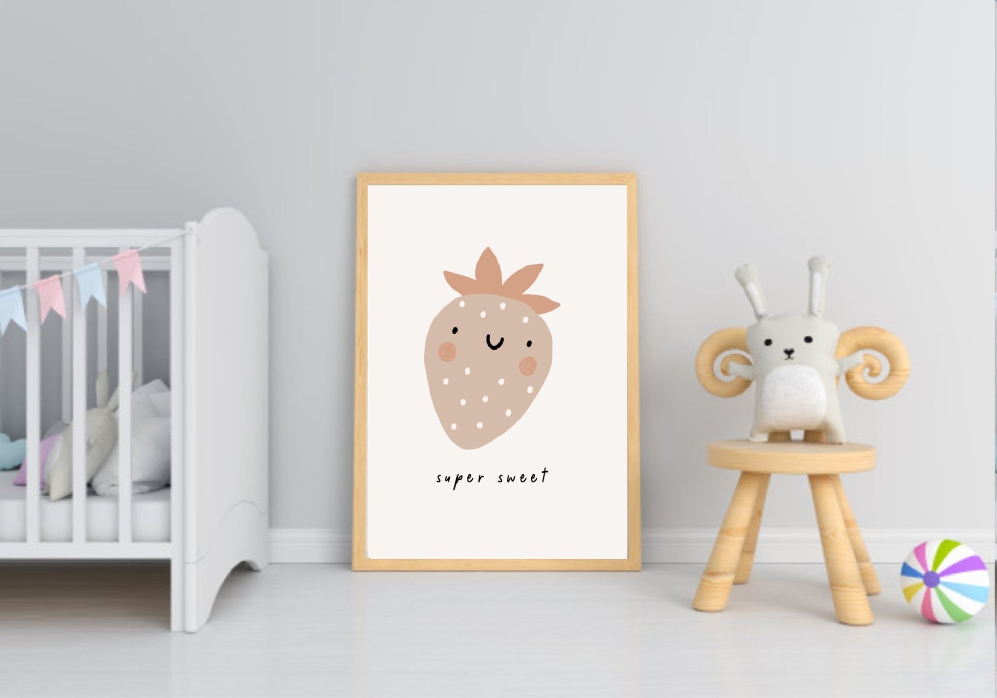 Neutral Nursery Collection Prints | Vol.2 Strawberry Super Sweet