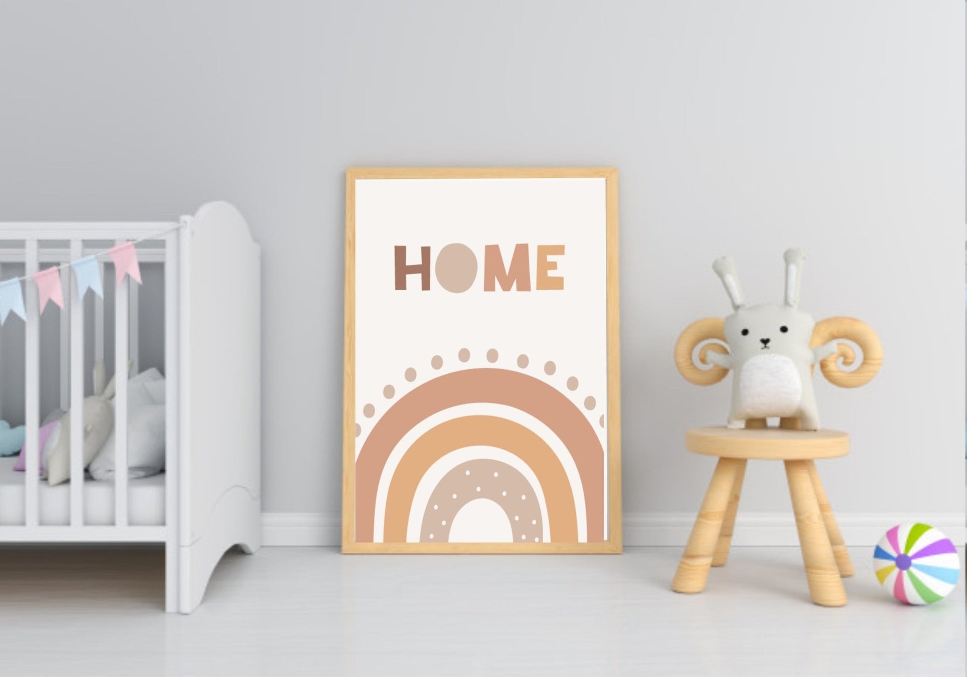 Neutral Nursery Collection Prints | Vol.2 Rainbow Home