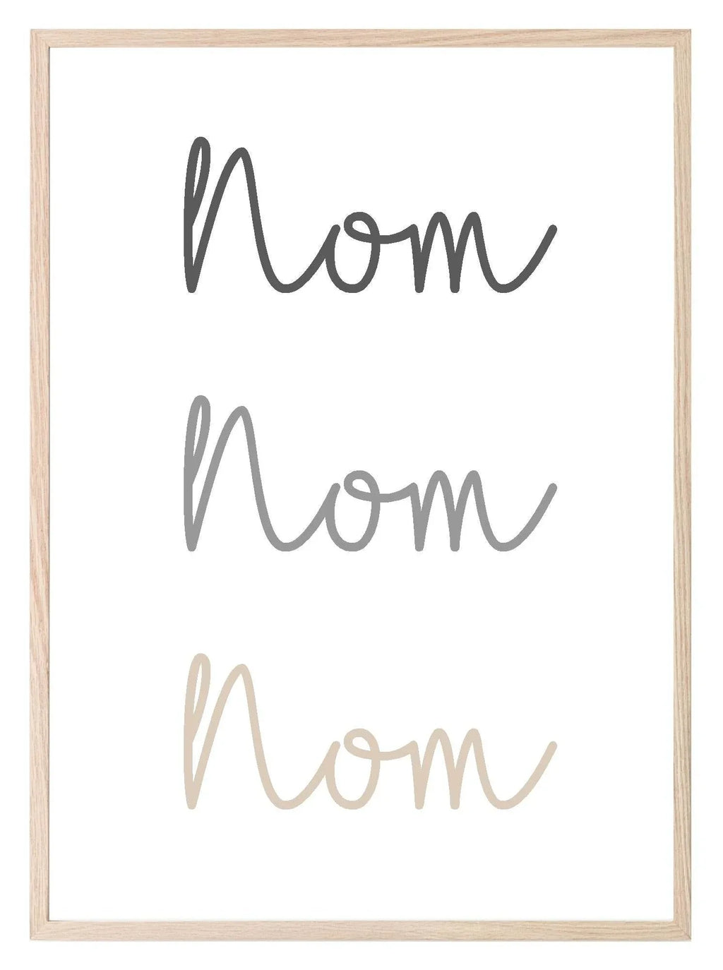 Nom Nom Nom Print | Kitchen Wall Art | Customisable - Larosier Prints