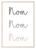 Nom Nom Nom Print | Kitchen Wall Art | Customisable - Larosier Prints