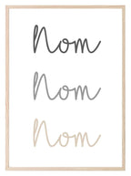 Nom Nom Nom Print | Kitchen Wall Art | Customisable - Larosier Prints
