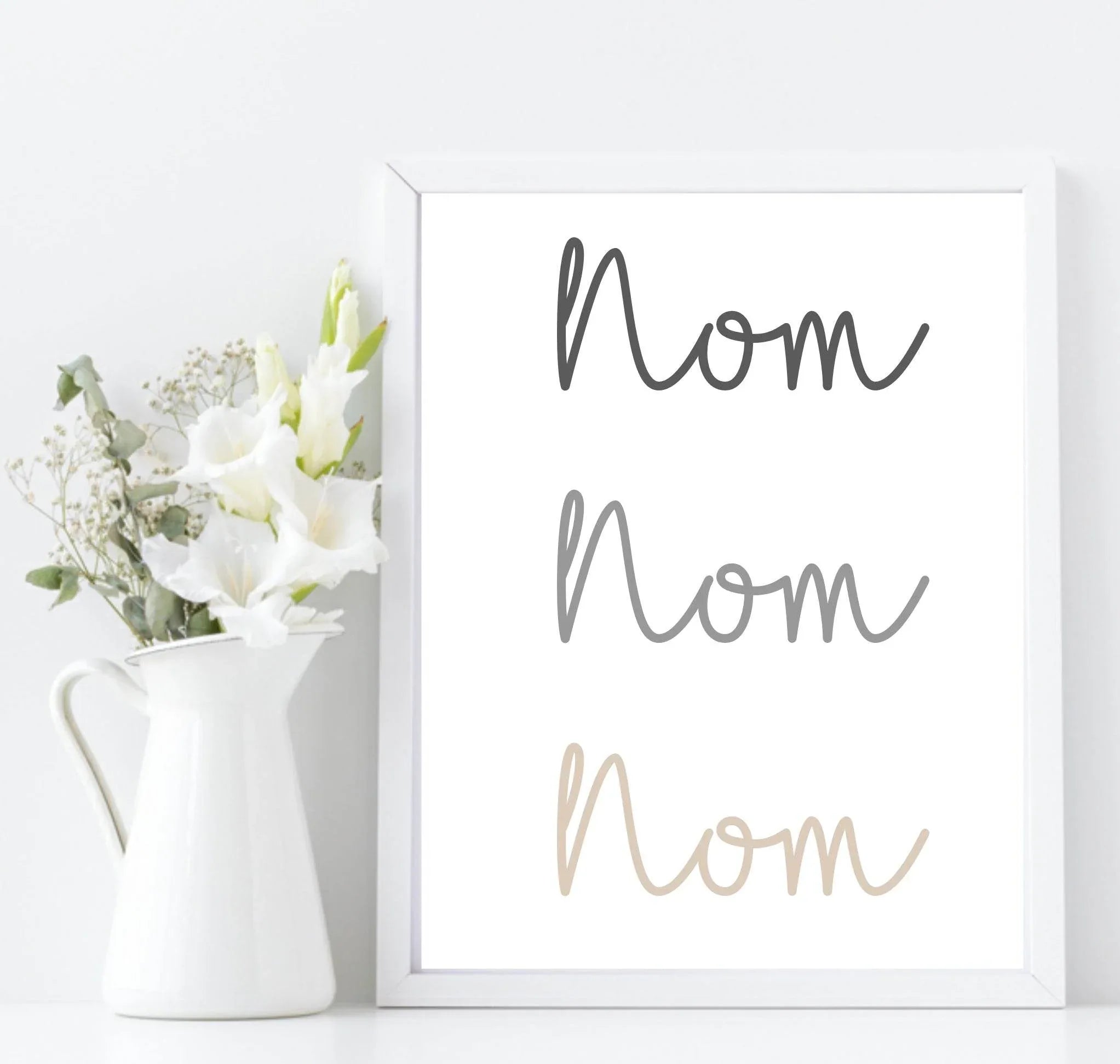 Nom Nom Nom Print | Kitchen Wall Art | Customisable - Larosier Prints