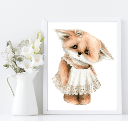 Oh Baby Animal Friends Prints Collection | Kids Wall Art | Vol.1 Fox