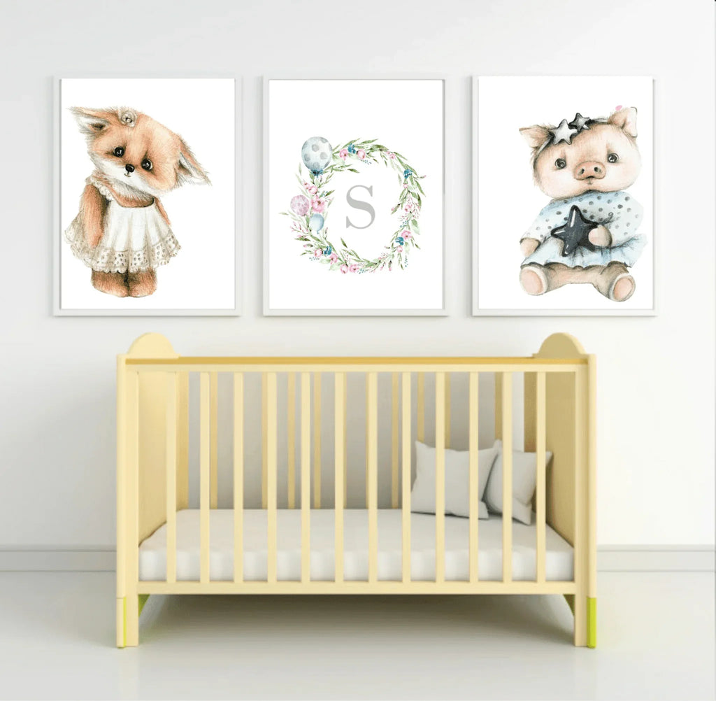 Oh Baby Animal Friends Prints Collection | Kids Wall Art | Vol.1 - Larosier Prints
