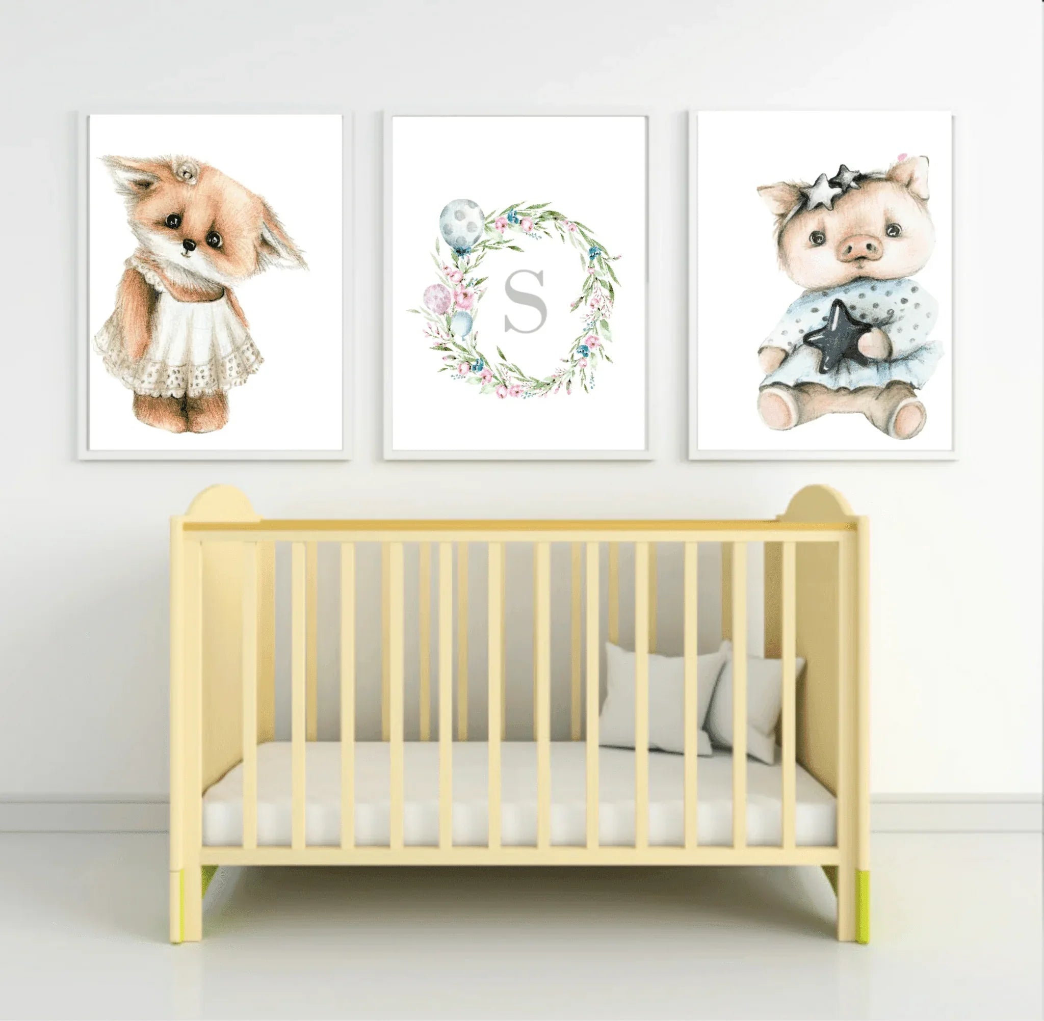Oh Baby Animal Friends Prints Collection | Kids Wall Art | Vol.1 - Larosier Prints