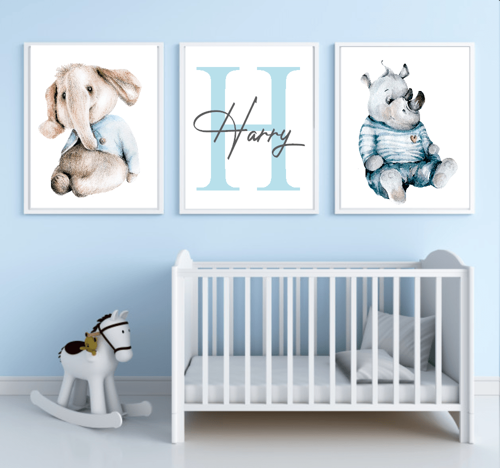 Oh Baby Animal Friends Prints Collection | Kids Wall Art | Vol.1