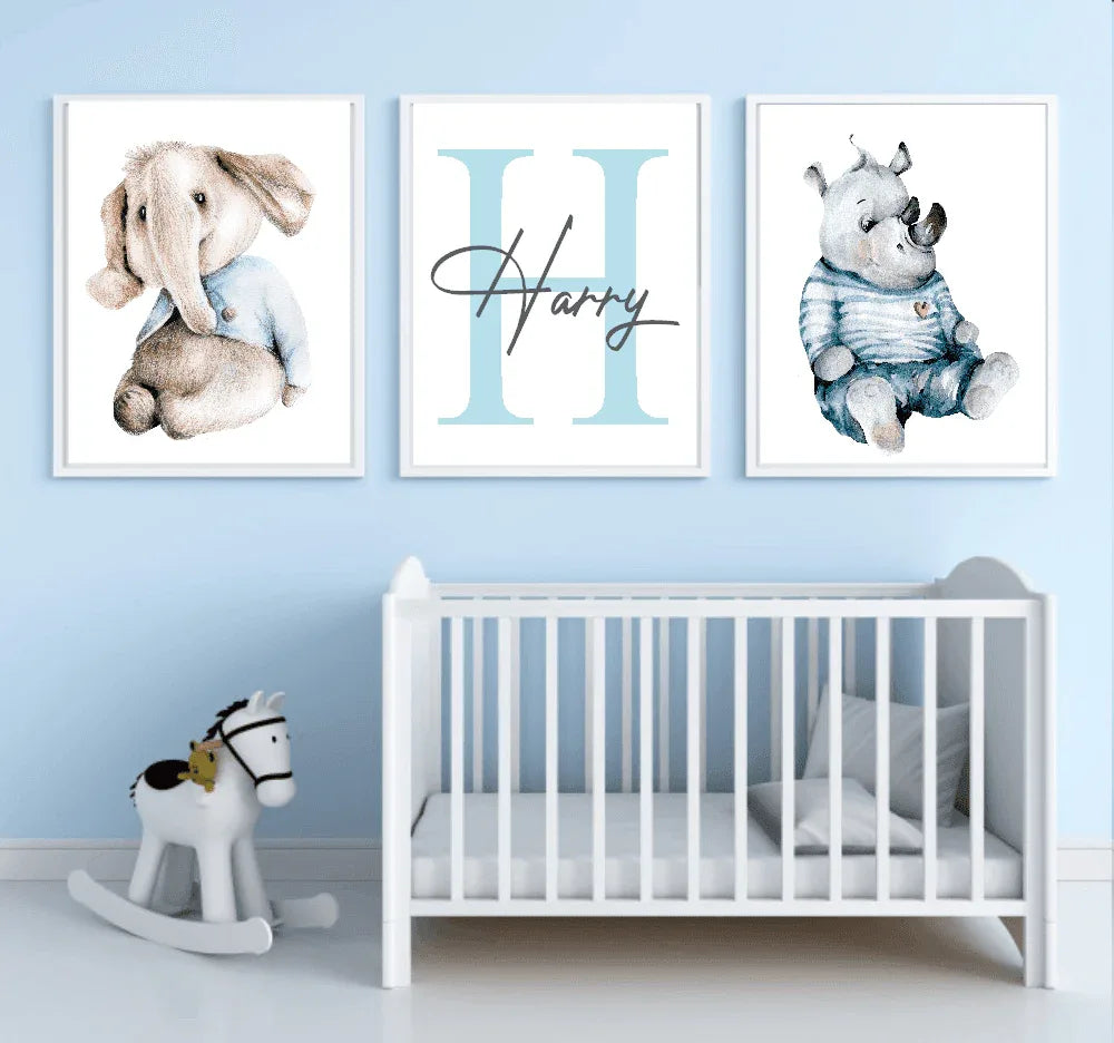 Oh Baby Animal Friends Prints Collection | Kids Wall Art | Vol.1 - Larosier Prints