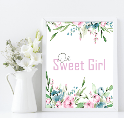 Oh Baby Animal Friends Prints Collection | Kids Wall Art | Vol.1 Sweet Girl