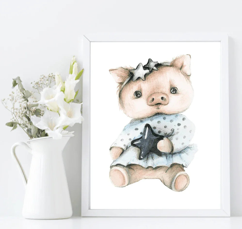 Oh Baby Animal Friends Prints Collection | Kids Wall Art | Vol.1 - Larosier Prints