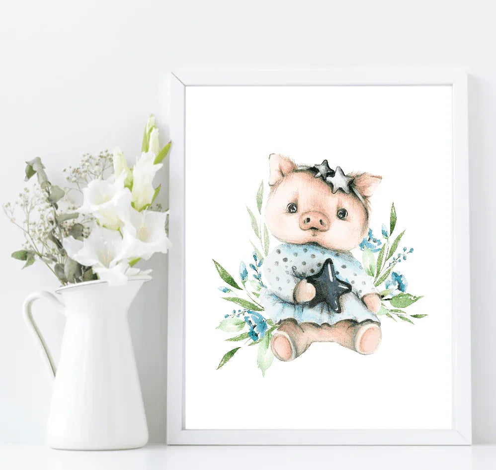 Oh Baby Animal Friends Prints Collection | Kids Wall Art | Vol.2 - Larosier Prints