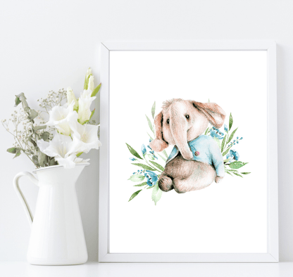 Oh Baby Animal Friends Prints Collection | Kids Wall Art | Vol.2 Elephant