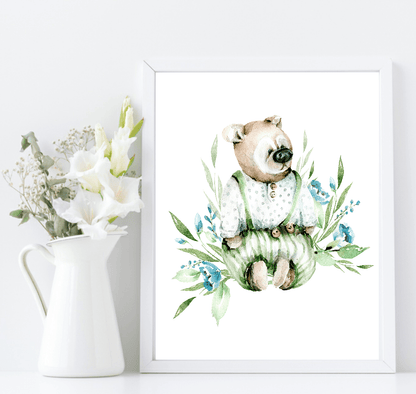 Oh Baby Animal Friends Prints Collection | Kids Wall Art | Vol.2 Teddy Bear