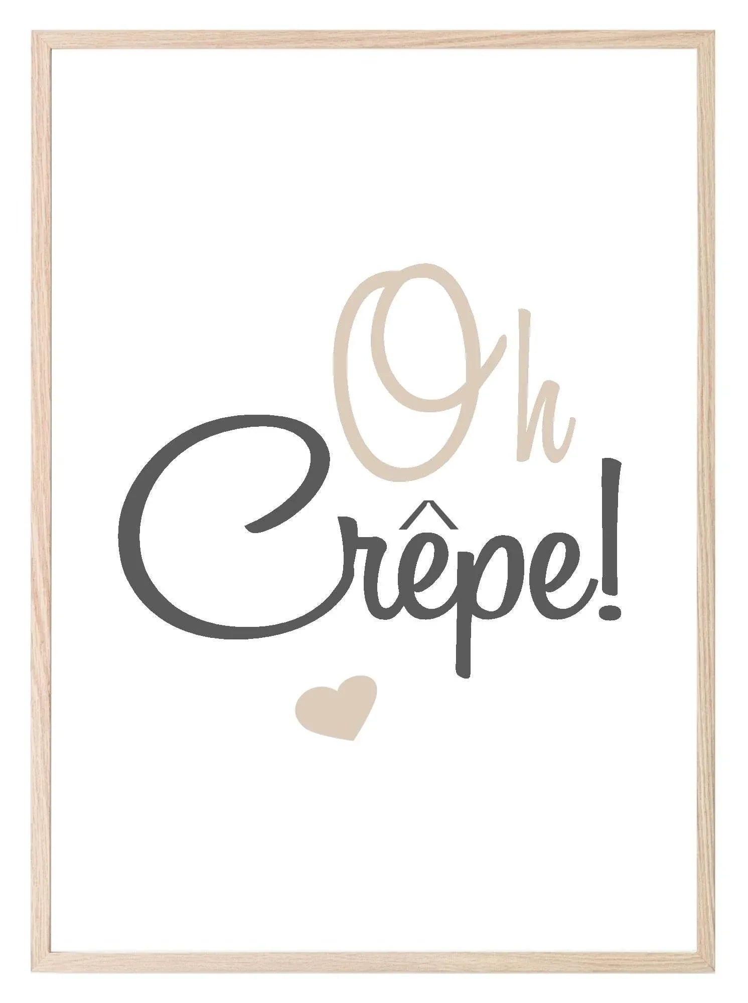 Oh Crepe! Print | Fun Kitchen Wall Art | Customisable - Larosier Prints