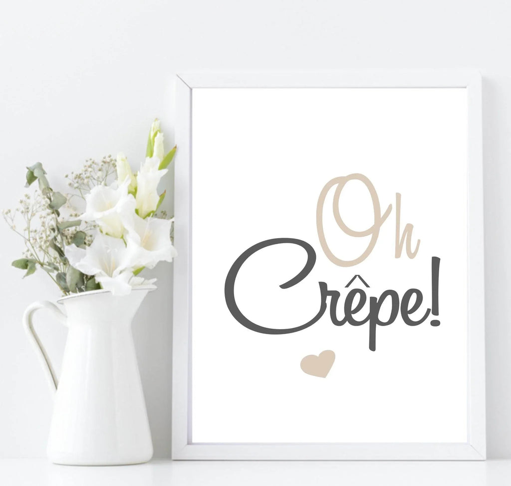 Oh Crepe! Print | Fun Kitchen Wall Art | Customisable - Larosier Prints