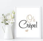 Oh Crepe! Print | Fun Kitchen Wall Art | Customisable - Larosier Prints