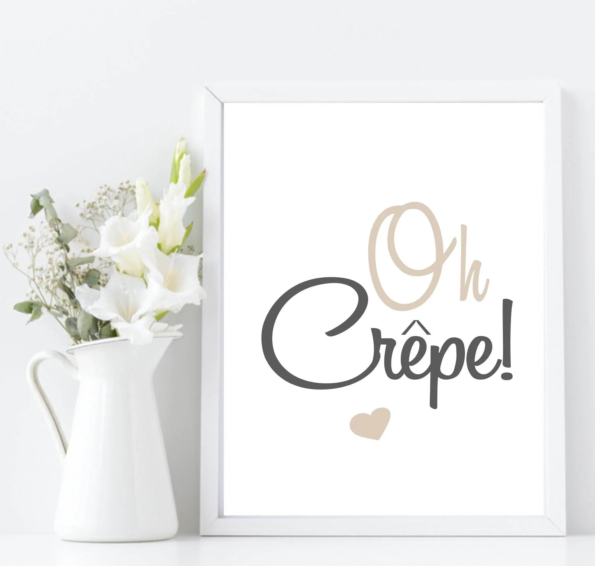 Oh Crepe! Print | Fun Kitchen Wall Art | Customisable - Larosier Prints