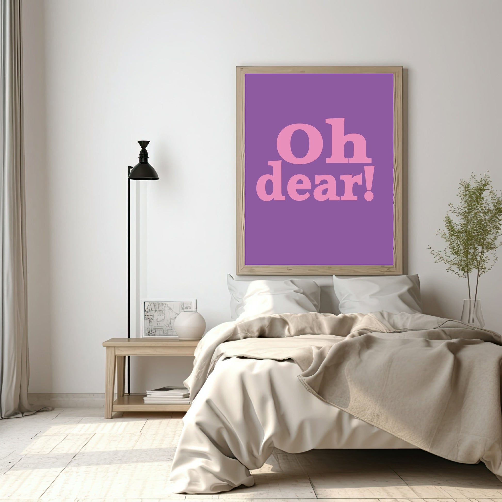 Oh Dear! Print | Bright Fun Wall Art | Customisable