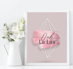 Ooh La Laa Print | Blush Pink Wall Art | Parisian Inspired - Larosier Prints