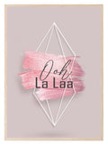 Ooh La Laa Print | Blush Pink Wall Art | Parisian Inspired - Larosier Prints
