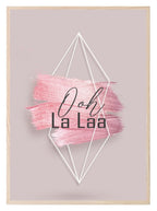 Ooh La Laa Print | Blush Pink Wall Art | Parisian Inspired - Larosier Prints