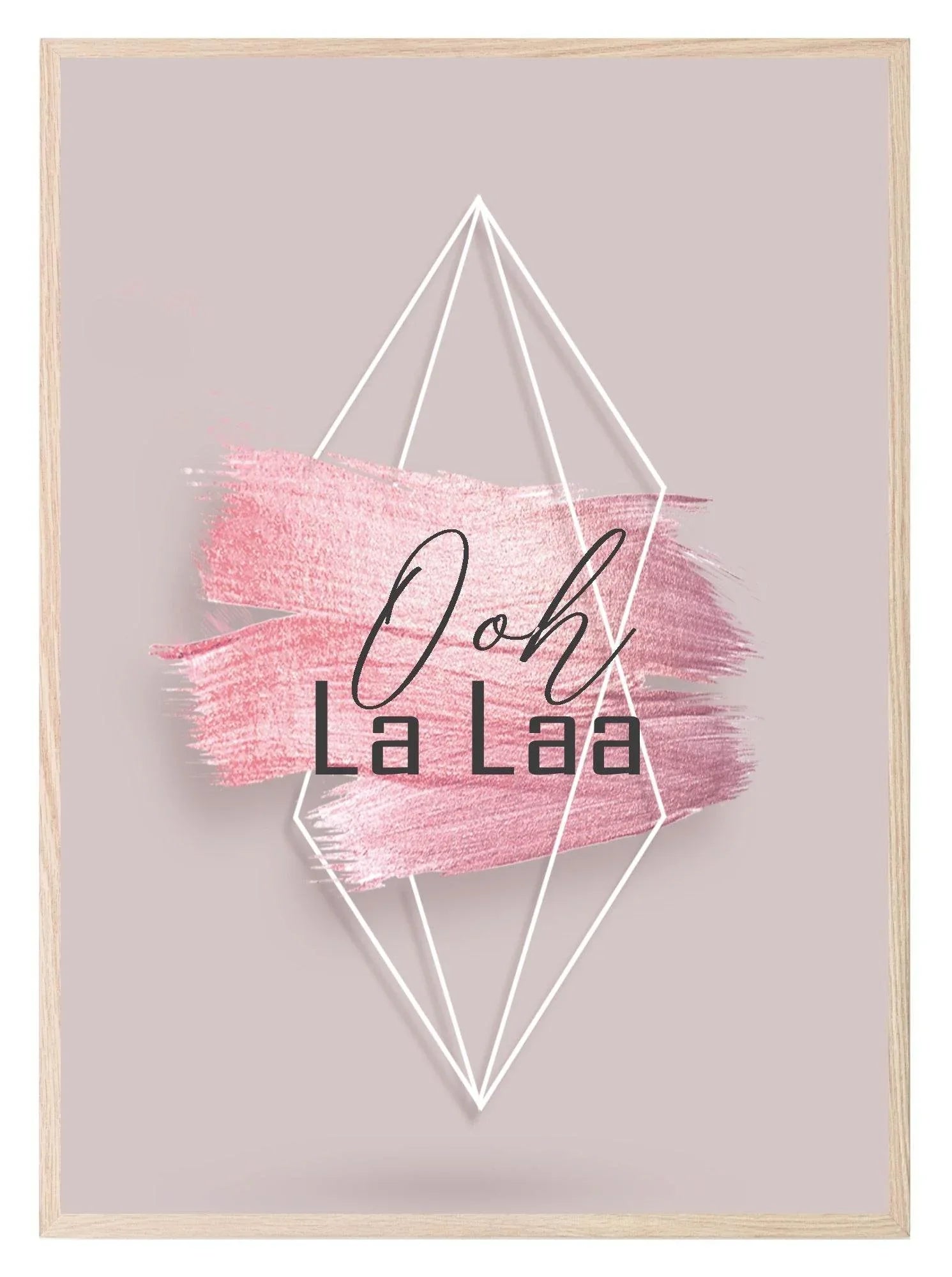 Ooh La Laa Print | Blush Pink Wall Art | Parisian Inspired - Larosier Prints