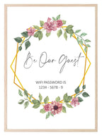 Personalised Be Our Guest Print | Wifi Passcode Hallway Wall Art - Larosier Prints