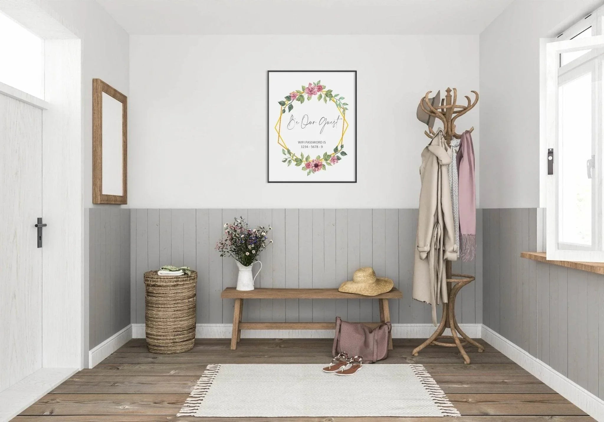 Personalised Be Our Guest Print | Wifi Passcode Hallway Wall Art - Larosier Prints