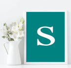 Personalised Brights Initial And Colour Print | Wall Art Decor - Larosier Prints