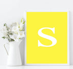 Personalised Brights Initial And Colour Print | Wall Art Decor - Larosier Prints