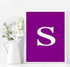 Personalised Brights Initial And Colour Print | Wall Art Decor - Larosier Prints