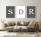 Personalised Brights Initial And Colour Print | Wall Art Decor - Larosier Prints