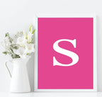 Personalised Brights Initial And Colour Print | Wall Art Decor - Larosier Prints