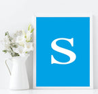 Personalised Brights Initial And Colour Print | Wall Art Decor - Larosier Prints