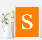 Personalised Brights Initial And Colour Print | Wall Art Decor - Larosier Prints
