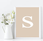 Personalised Brights Initial And Colour Print | Wall Art Decor - Larosier Prints