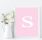 Personalised Brights Initial And Colour Print | Wall Art Decor - Larosier Prints