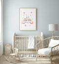 Personalised Bunny Rabbit Print | Kids Name Wall Art - Larosier Prints
