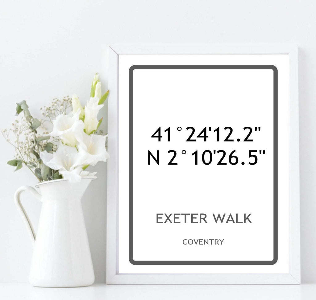 Personalised Coordinates Print | New Home Wall Art - Larosier Prints