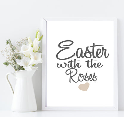 Personalised Easter With The Family Print | Seasonal Wall Art