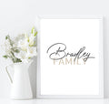 Personalised Family Surname Print | Customisable Wall Art - Larosier Prints