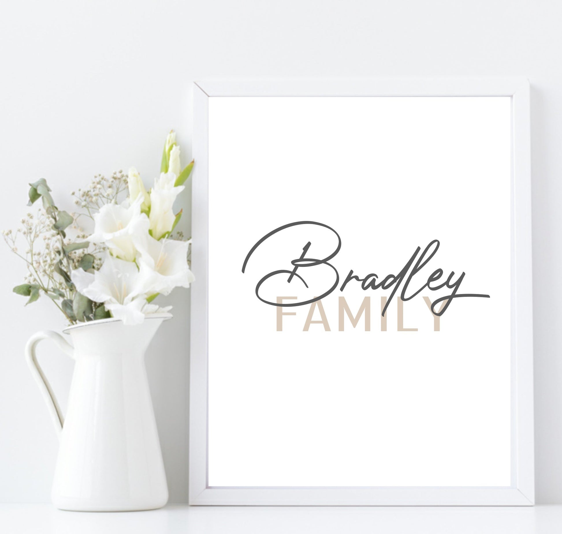 Personalised Family Surname Print | Customisable Wall Art A3