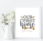Personalised Our First Home Gift Print | New House Wall Art - Larosier Prints