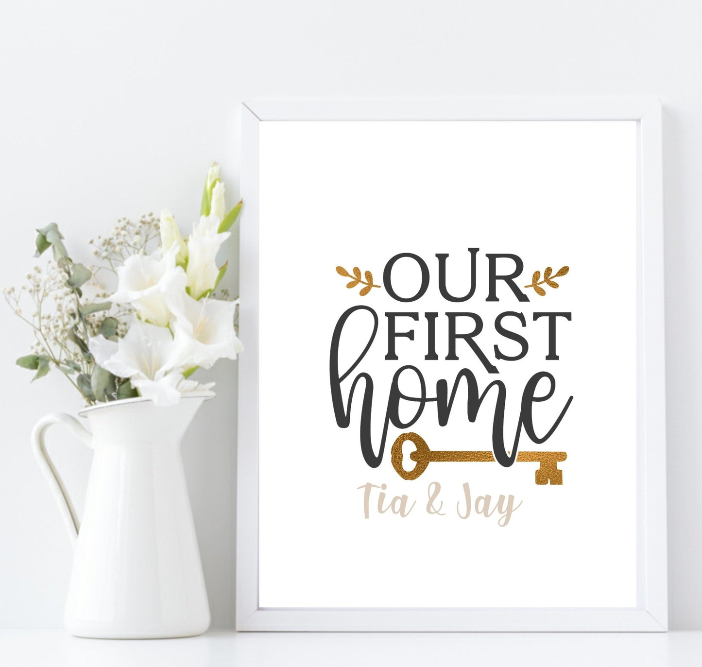 Personalised Our First Home Gift Print | New House Wall Art