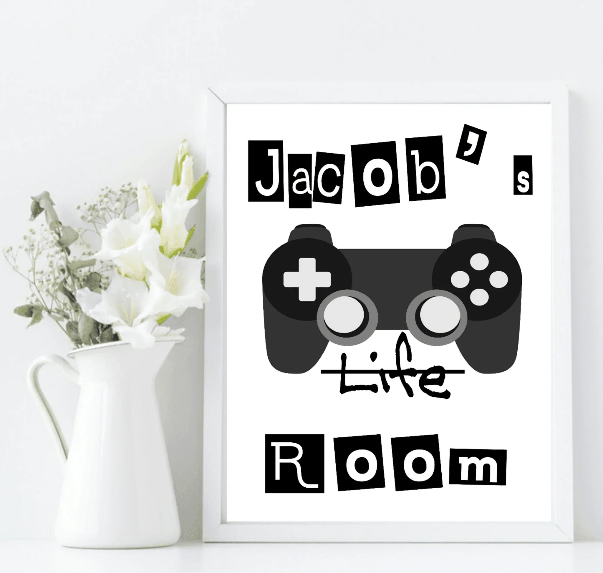 Personalised Gaming Print | Teenage Gamer Wall Art - Larosier Prints