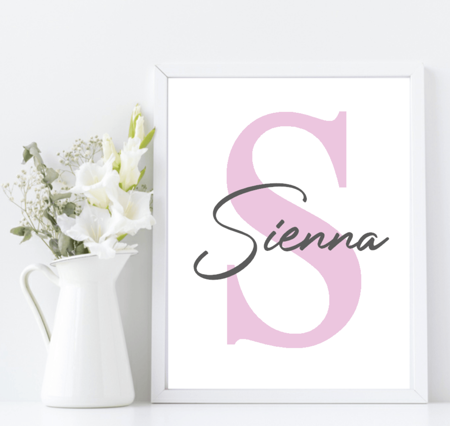 Personalised Initial & Name Print | Nursery Wall Art