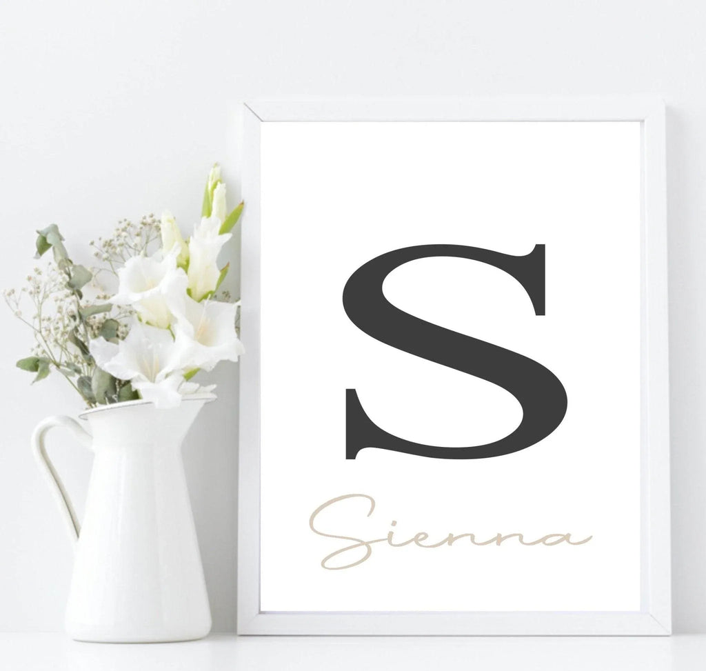 Personalised Initial Print | Name Wall Art - Larosier Prints