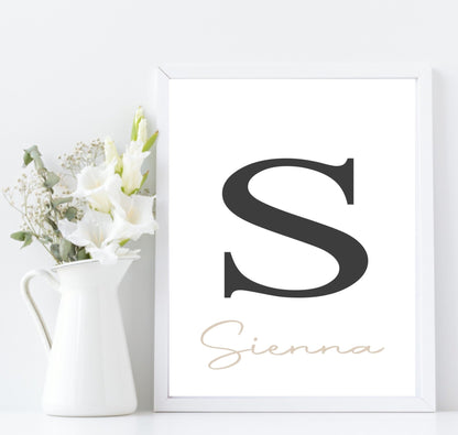 Personalised Initial Print | Name Wall Art